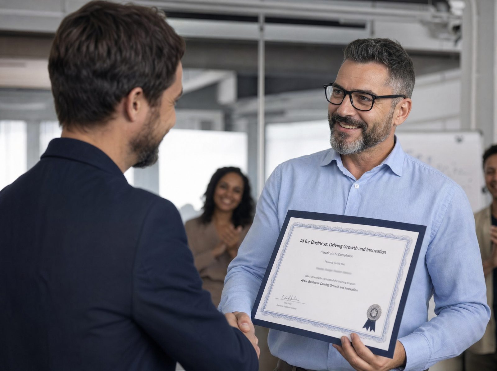 Cursist ontvangt een erkend AI-certificaat